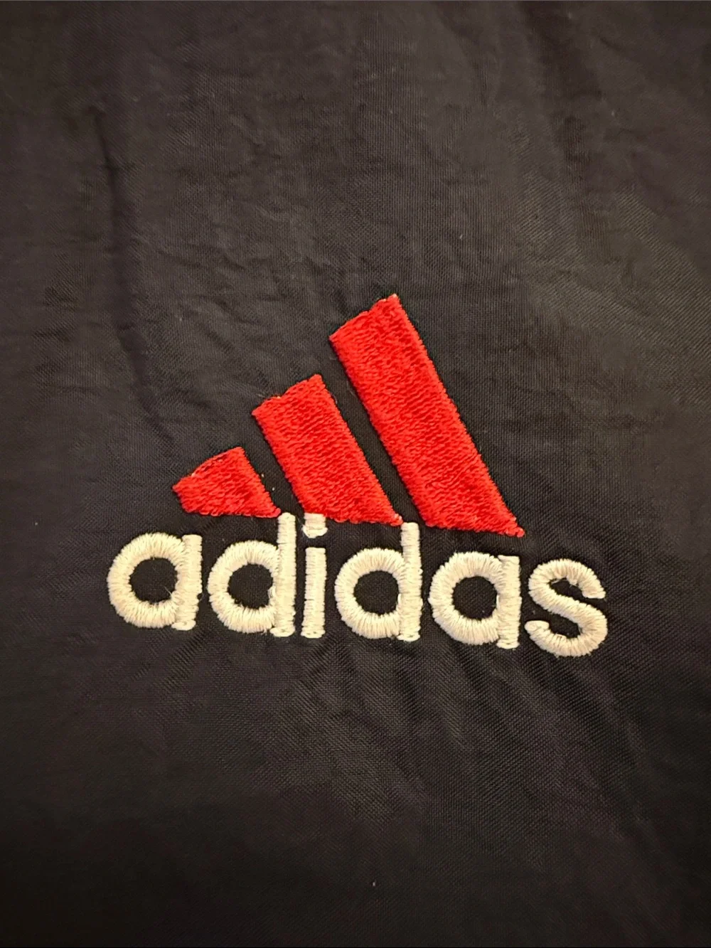Vintage 90s Adidas 3 Stripe Half Zip Pullover Windbreaker Jacket XL Black